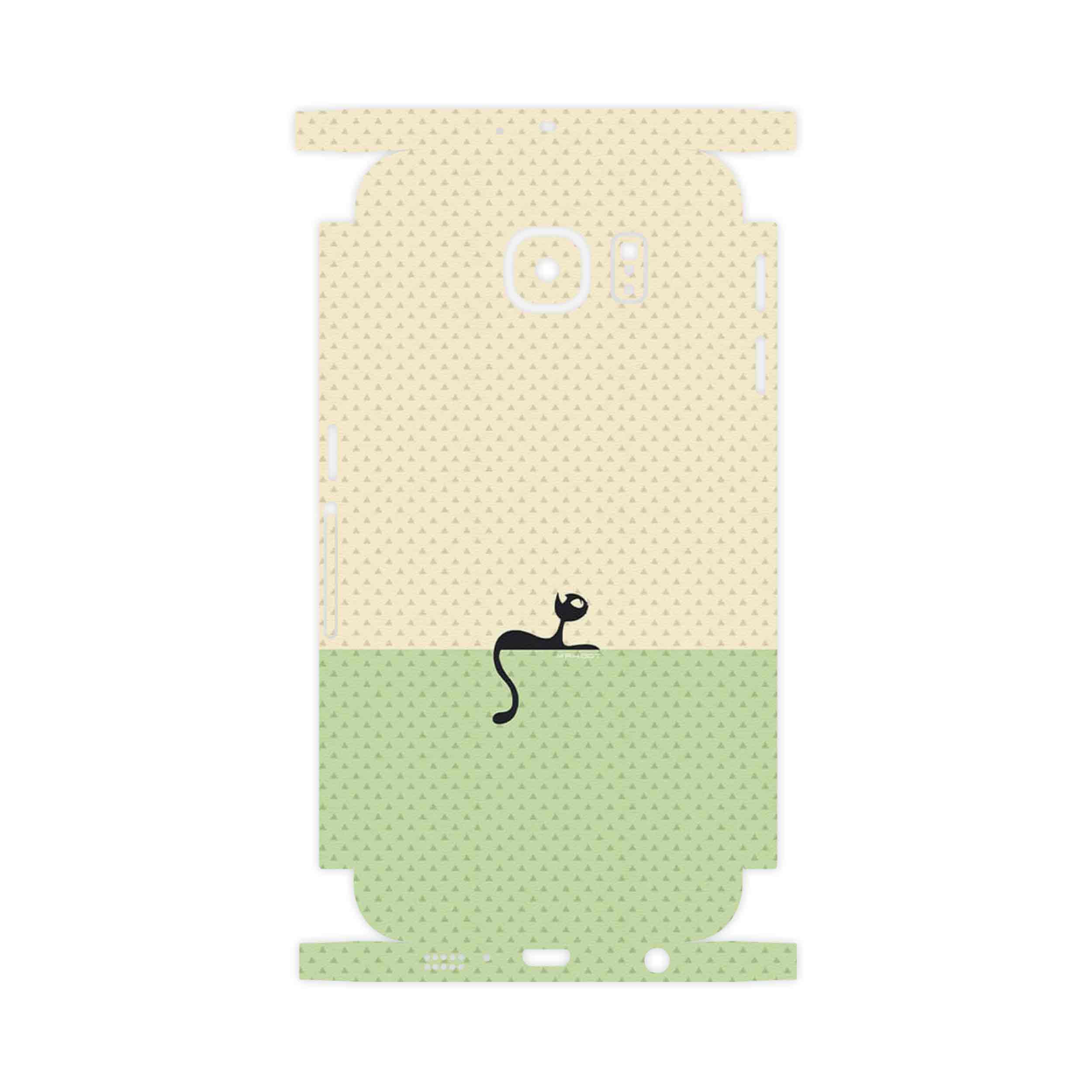 برچسب پوششی ماهوت مدل Minimal Internet Cat Icon-FullSkin مناسب برای گوشی موبایل سامسونگ Galaxy S6 Edge