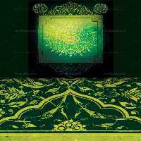 کتیبه تذهیب سبز | گرافیک با طعم تربچه