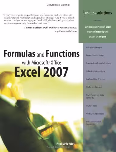خرید و دانلود نسخه کامل کتاب Formulas and Functions with Microsoft Office Excel 2007