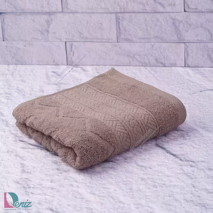 حوله دستی طرح البروس رنگ شکلاتی