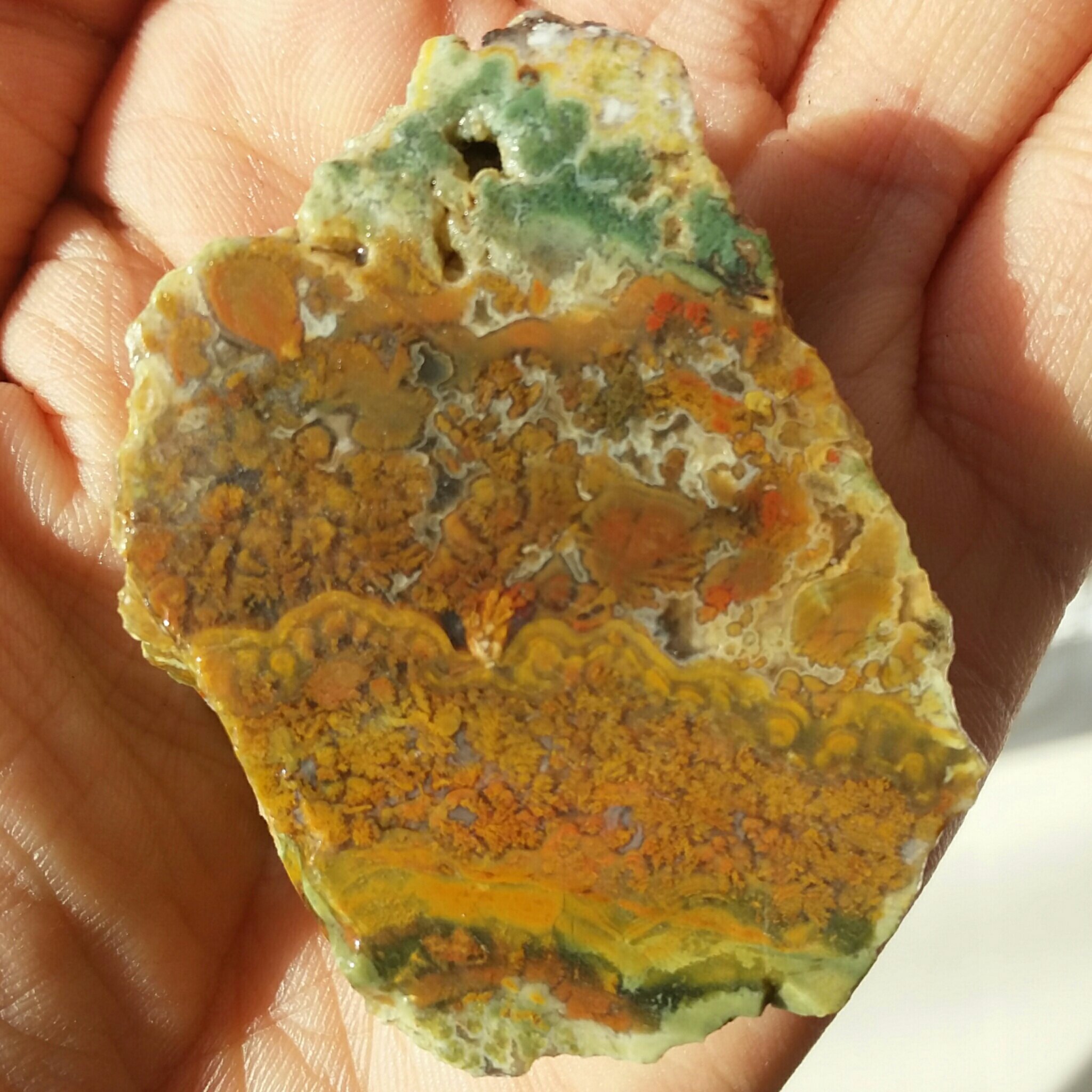 اسلایس سنگ راف منظره 7رنگ دیدنی کاملا طبیعی شاهکار خلقت بی نظییییییر خاص