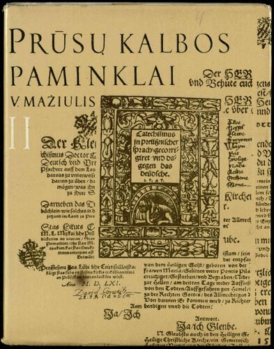 خرید و دانلود نسخه کامل کتاب Prūsų kalbos paminklai = Памятники прусского языка = Die altpreussischen Sprachdenkmäler T 2