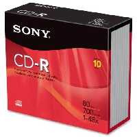 پک 10 تایی سی دی سونی مدل 10CDQ80