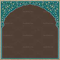 وکتور محراب اسلیمی سبز | گرافیک با طعم تربچه