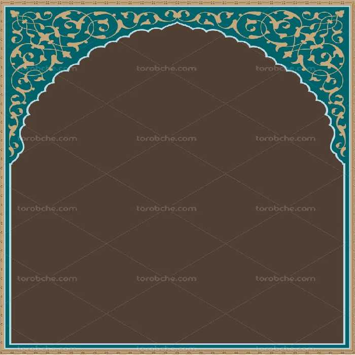 وکتور محراب اسلیمی سبز | گرافیک با طعم تربچه