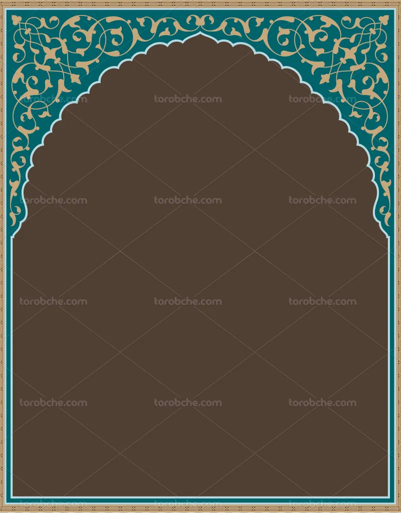 وکتور محراب اسلیمی سبز | گرافیک با طعم تربچه