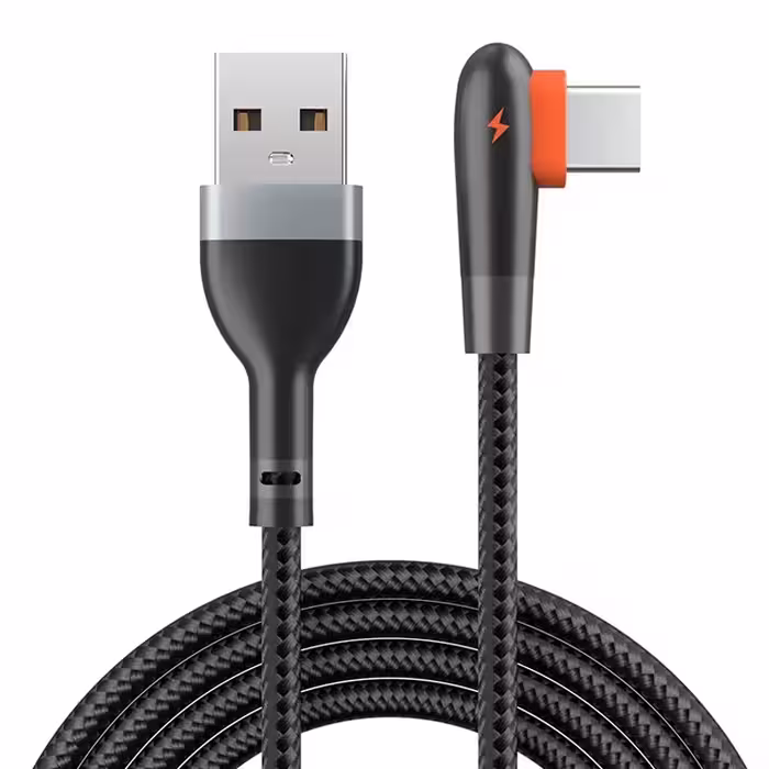 کابل شارژر 90 درجه USB-C به طول 1متر 2.4 آمپر مدل LDNIO LS561 (نسخه اورجینال)