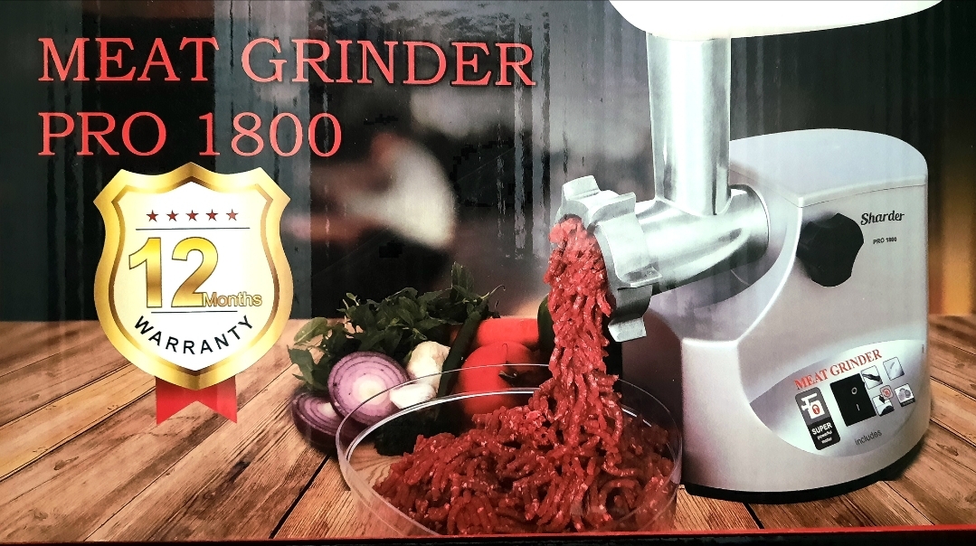 چرخ گوشت شاردر(پرداخت درمحل)(با یک سال گارانتی تعویض) مدل 1800pro با موتور مسی پرقدرت