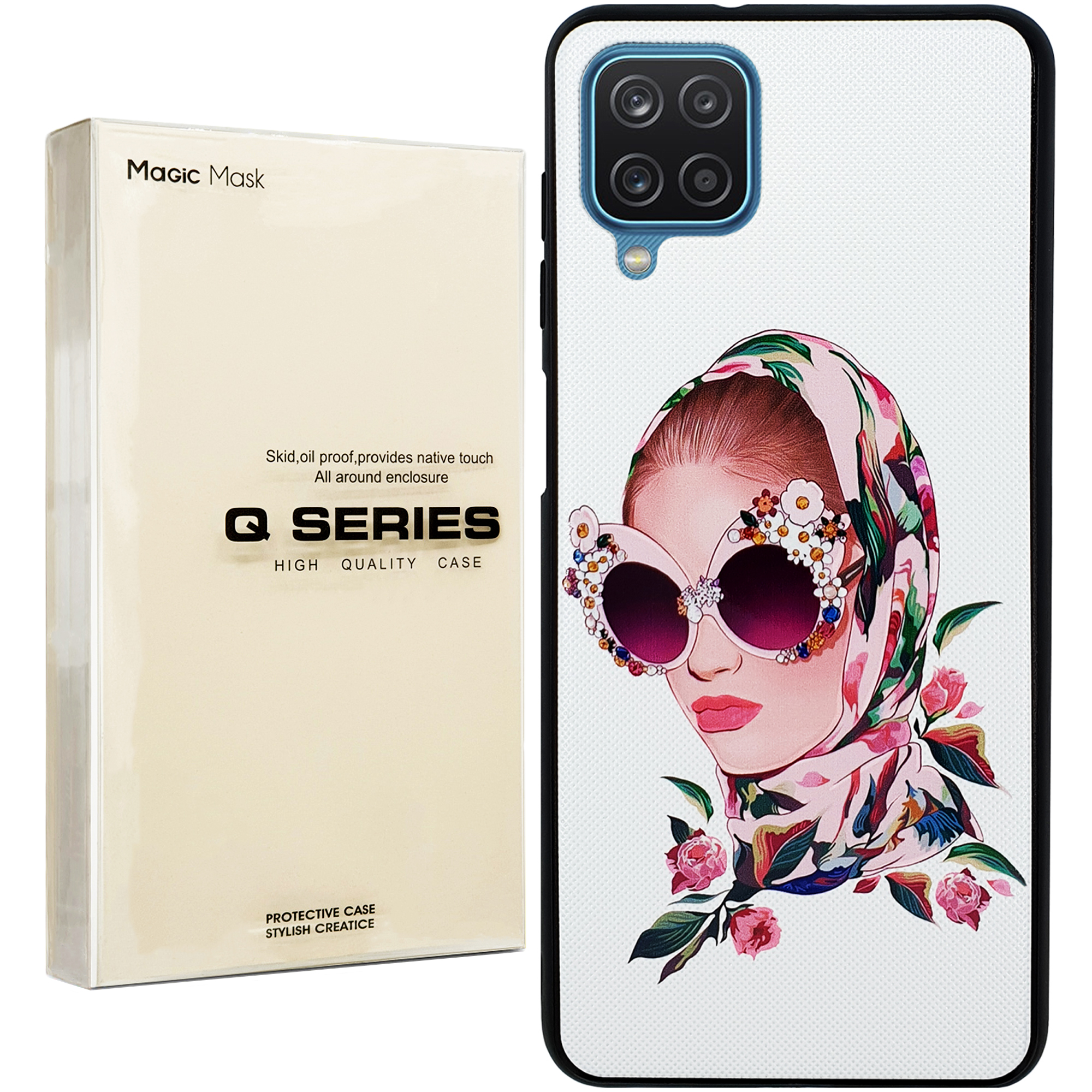 کاور مجیک مسک مدل full colour مناسب برای گوشی موبایل سامسونگ Galaxy A12 