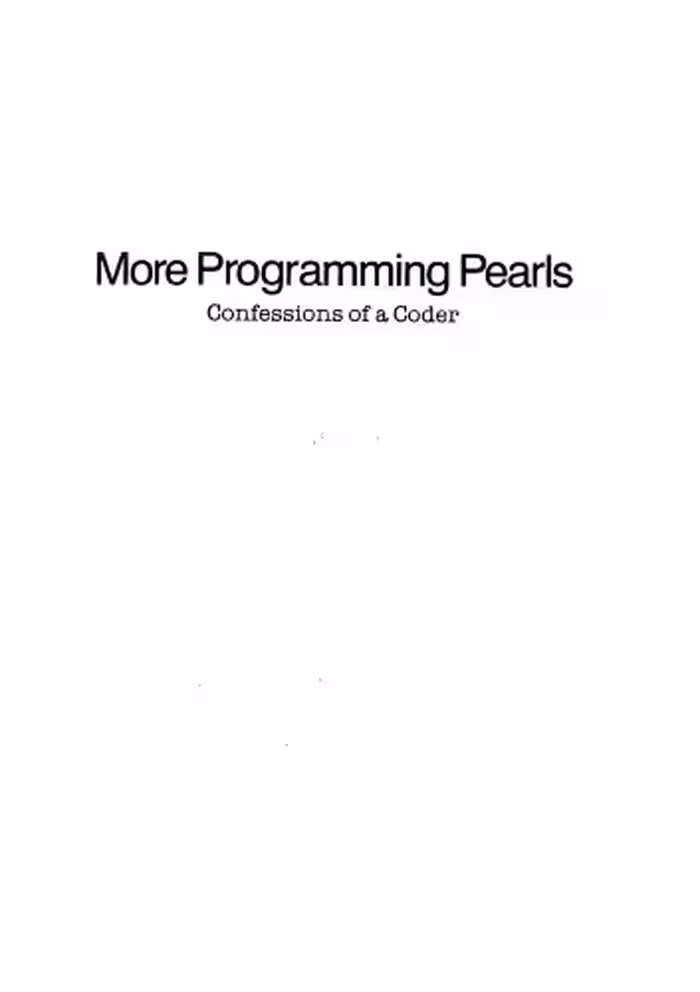خرید و دانلود نسخه کامل کتاب More Programming Pearls: Confessions of a Coder