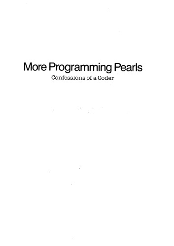 خرید و دانلود نسخه کامل کتاب More Programming Pearls: Confessions of a Coder