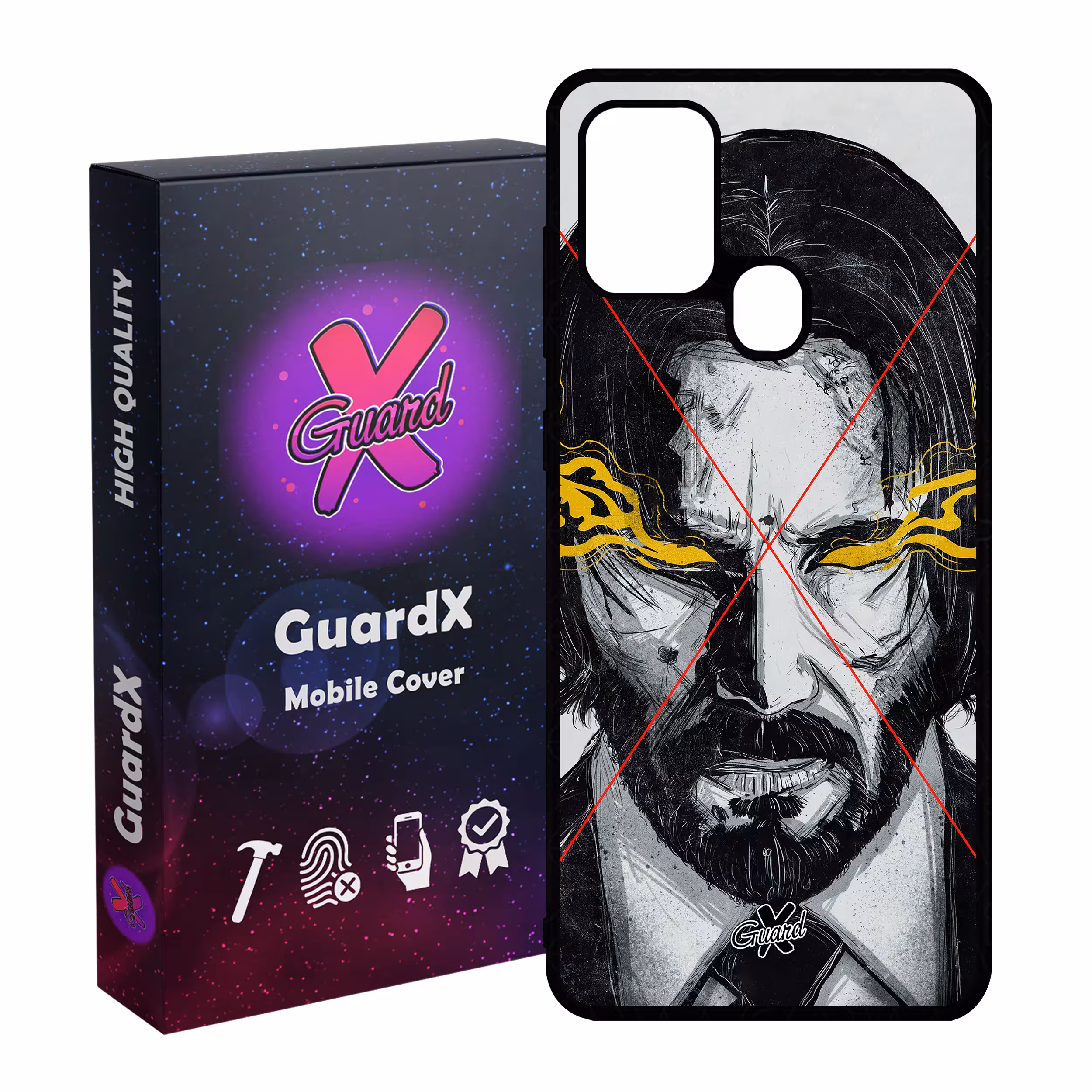 کاور گارد ایکس طرح John Wick مدل Glass10158 مناسب برای گوشی موبایل سامسونگ Galaxy A21s