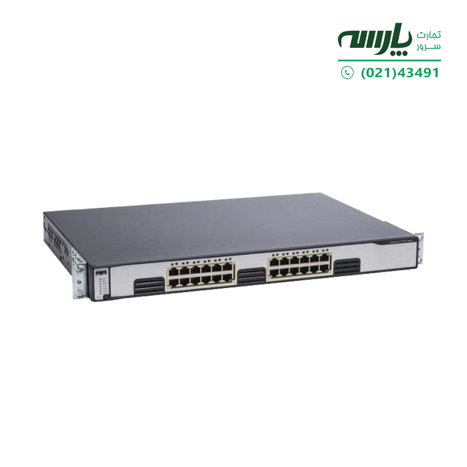 سوئیچ شبکه سیسکو 24 پورت WS-C3750G-24T-S
