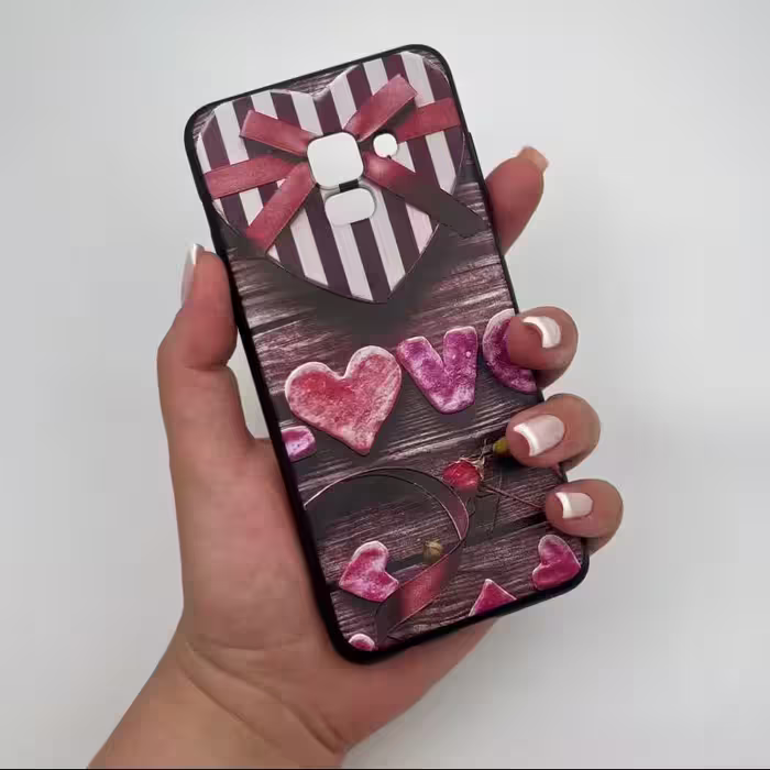 قاب گوشی (Galaxy A8 2018 (A730 سامسونگ طرح LOVE عاشقانه کد 73179