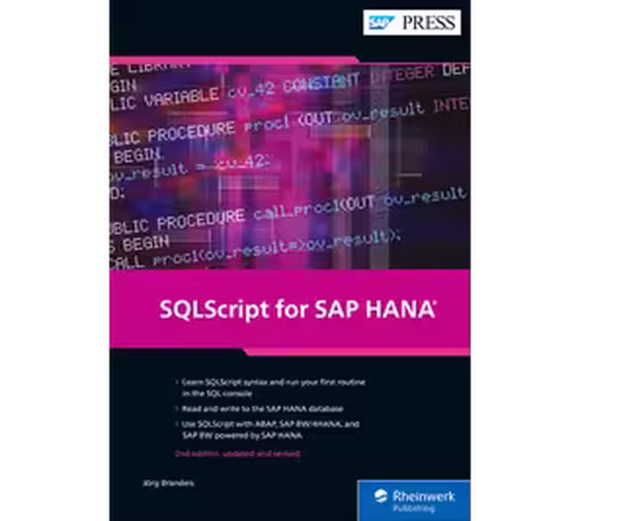 خرید و دانلود نسخه کامل کتاب SQLScript for SAP HANA - Pdf