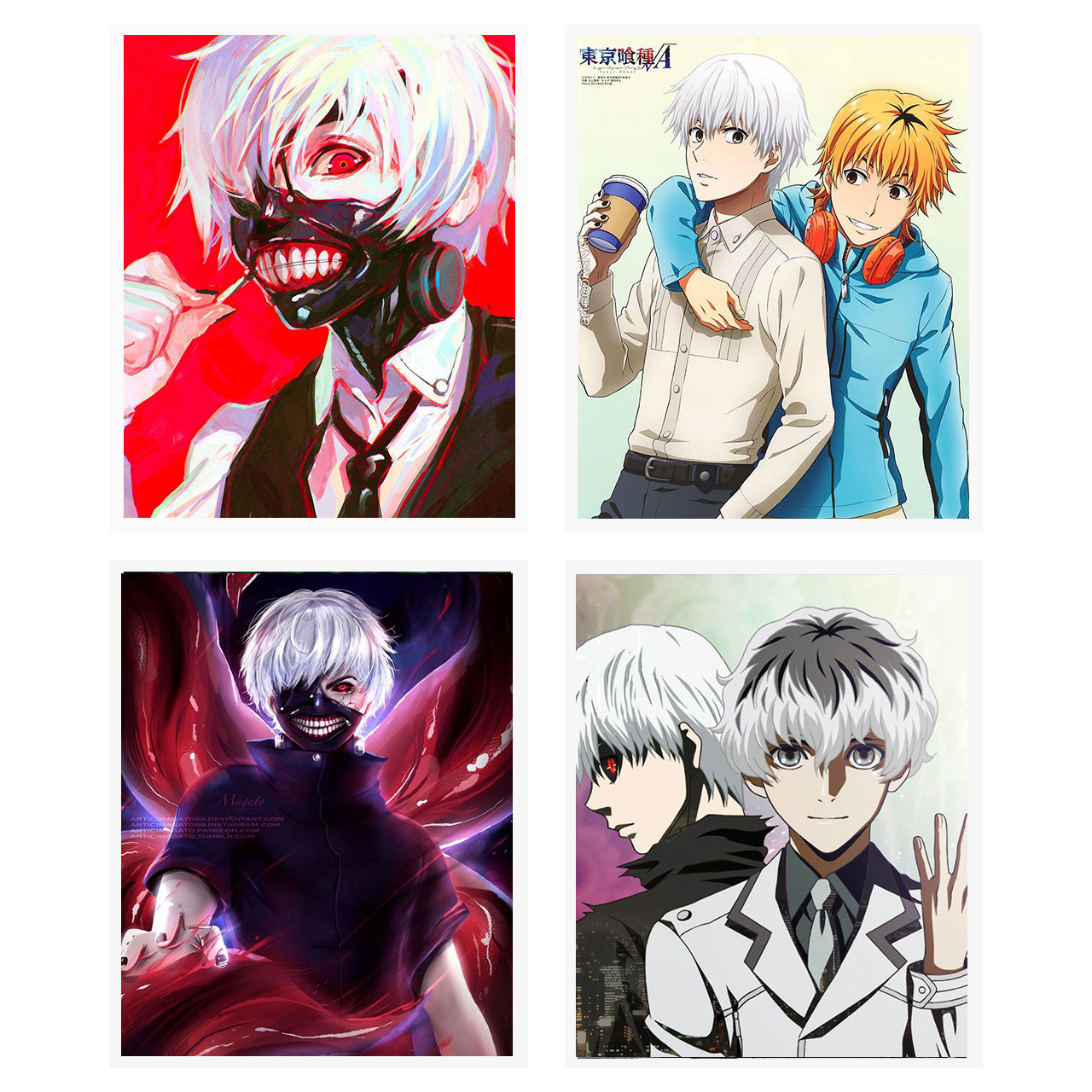  آویز تزیینی طرح انیمه مدل Tokyo Ghoul1 مجموعه 4 عددی