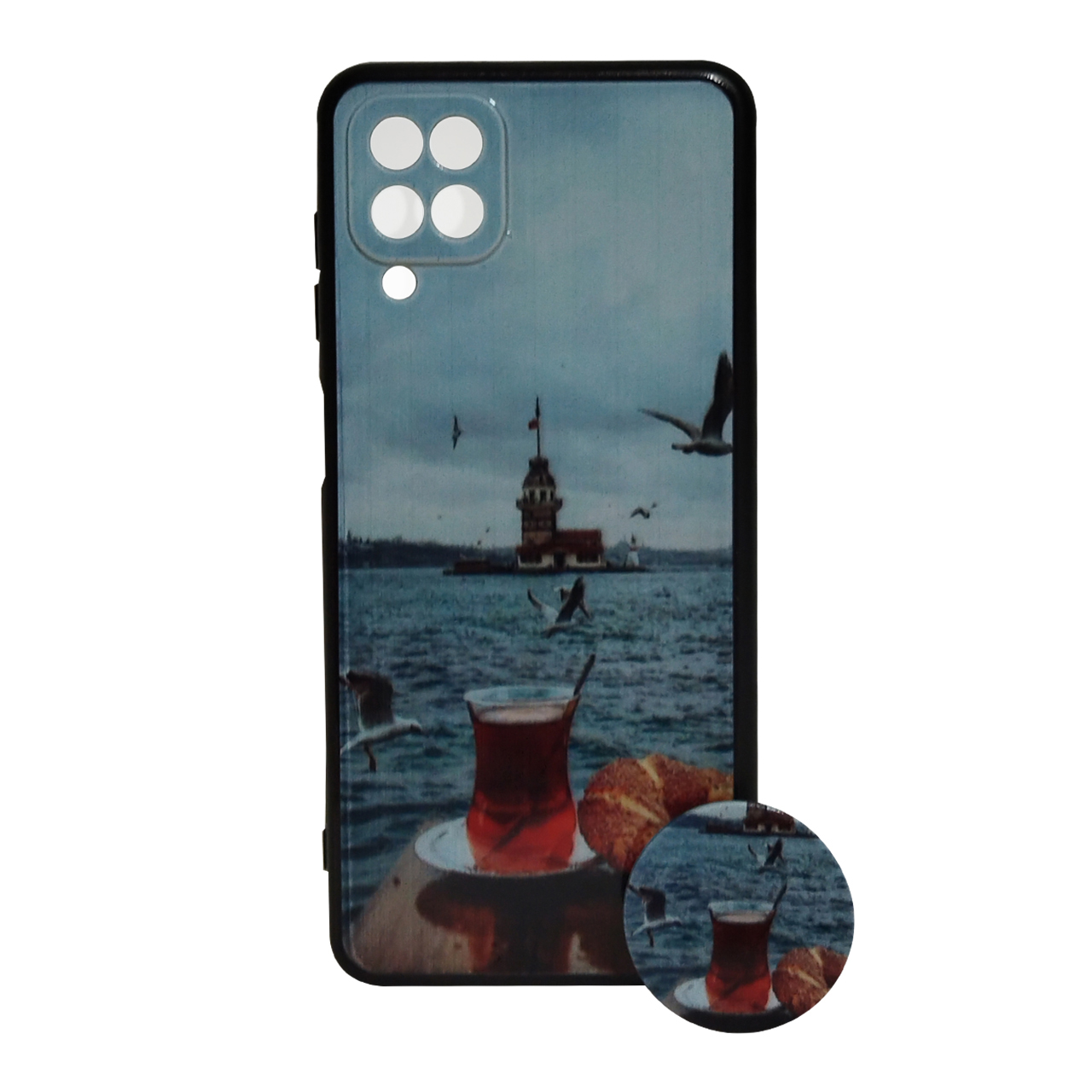 کاور کد 1743 مناسب برای گوشی موبایل سامسونگ GALAXY A12 به همراه پایه نگهدارنده