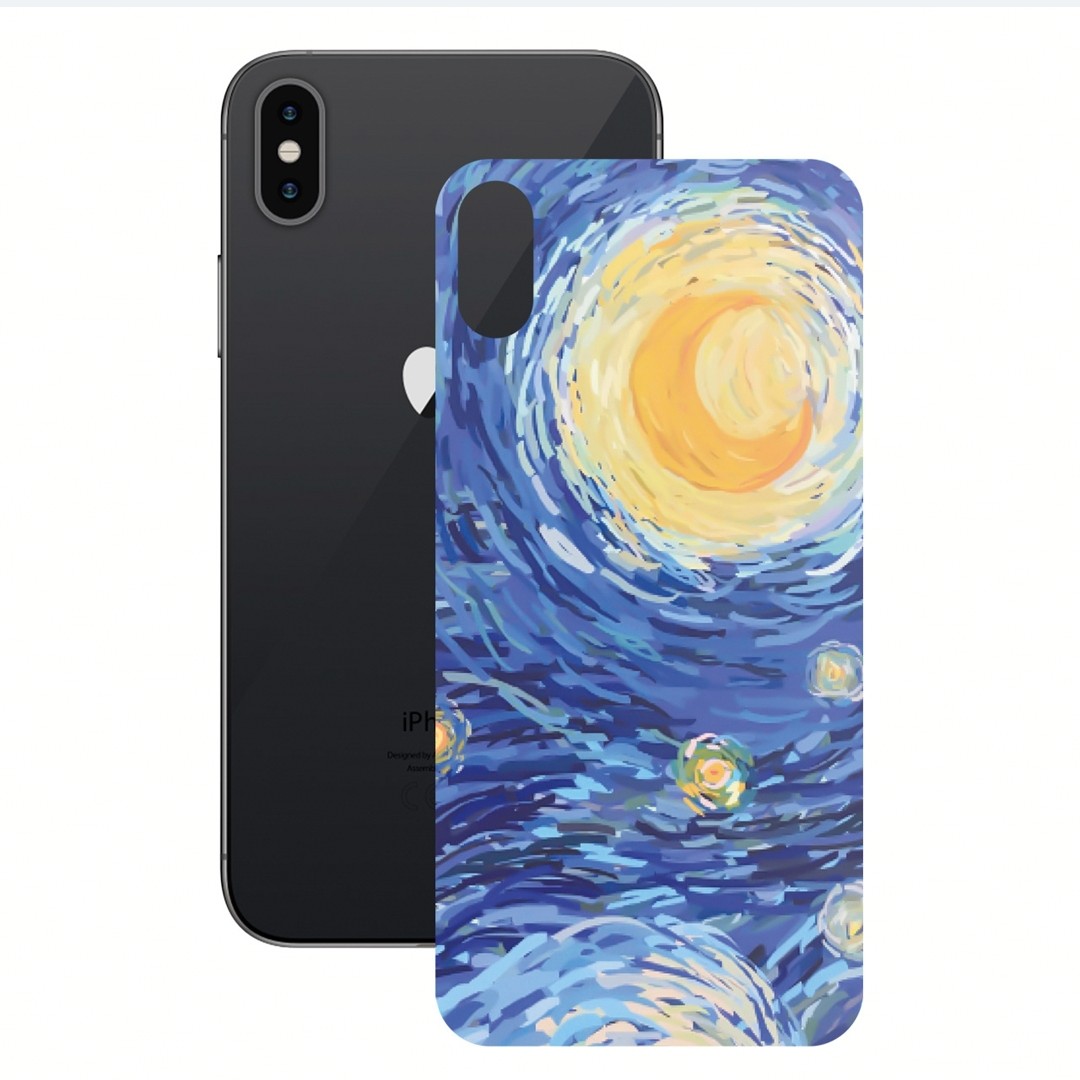 برچسب پوششی راک اسپیس طرح Starry Night مناسب برای گوشی موبایل آیفون مدل iPhone XS Max

