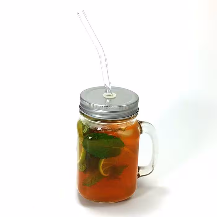 نی نوشیدنی مدل شیشه ای بسته 6 عددی