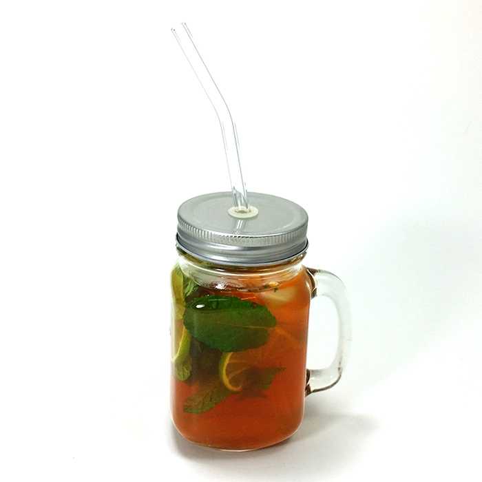  نی نوشیدنی مدل شیشه ای بسته 6 عددی