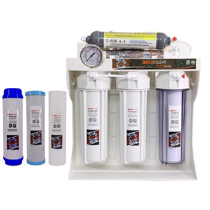 دستگاه تصفیه کننده آب آکوآ کلیر مدل RO_ACG8000 به همراه مجموعه 3 عددی