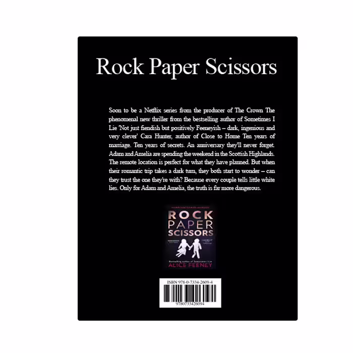 کتاب Rock Paper Scissors اثر Alice Feeney انتشارات نبض دانش