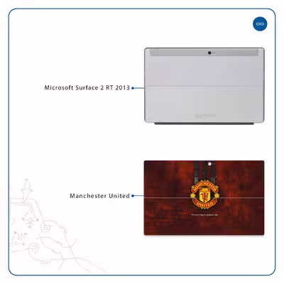 برچسب پوششی ماهوت مدل Manchester-United مناسب برای تبلت مایکروسافت Surface 2 RT 2013
