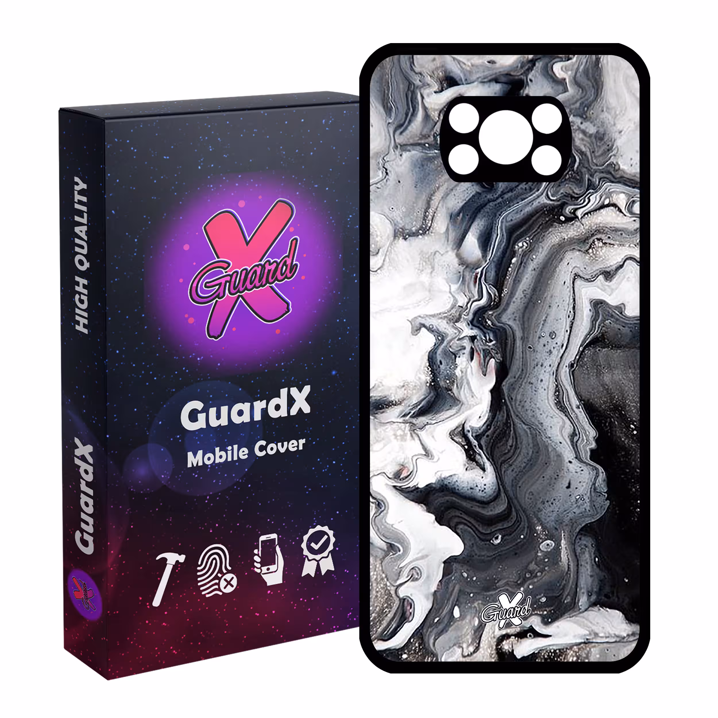 کاور گارد ایکس طرح ماربل مدل Glass10277 مناسب برای گوشی موبایل شیائومی Poco X3 Pro