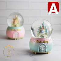 گوی موزیکال پمپی طرح قلعه | کد A21