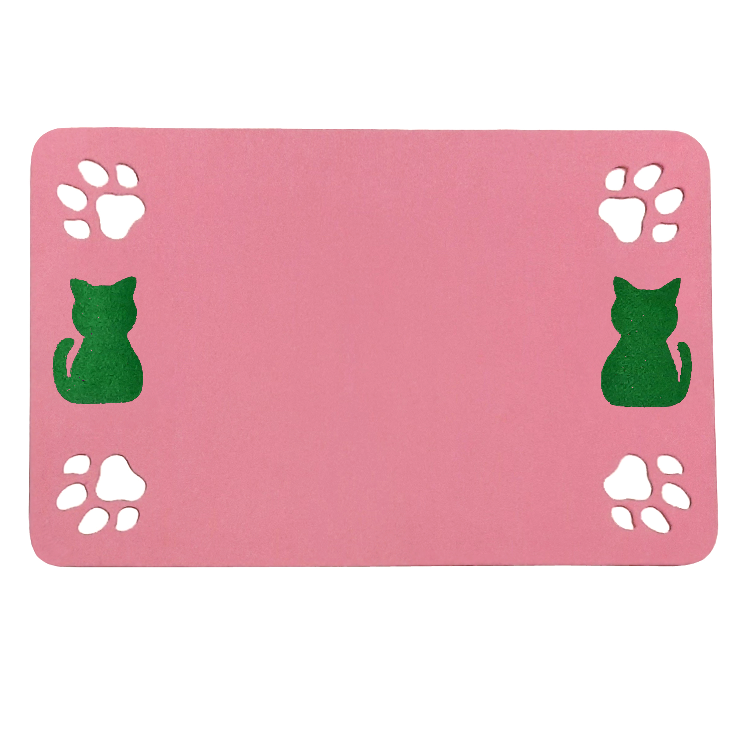 زیرانداز ظرف آب و غذای گربه و سگ مدل پنجه کدp01gree