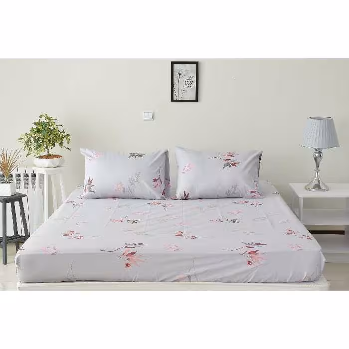 سرویس ملحفه بومرنگ مدل Yaprak-180 دونفره 3 تکه
