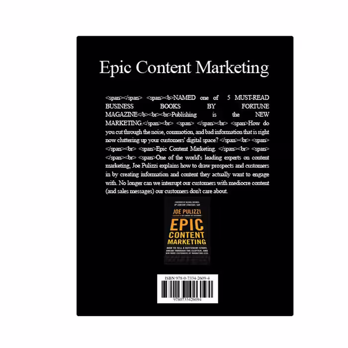 کتاب Epic Content Marketing اثر Joe Pulizzi انتشارات نبض دانش