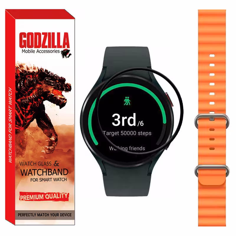 محافظ صفحه نمایش گودزیلا مدل GS-Ocean مناسب برای ساعت هوشمند سامسونگ Watch 4 44mm به همراه بند | کالا برتری