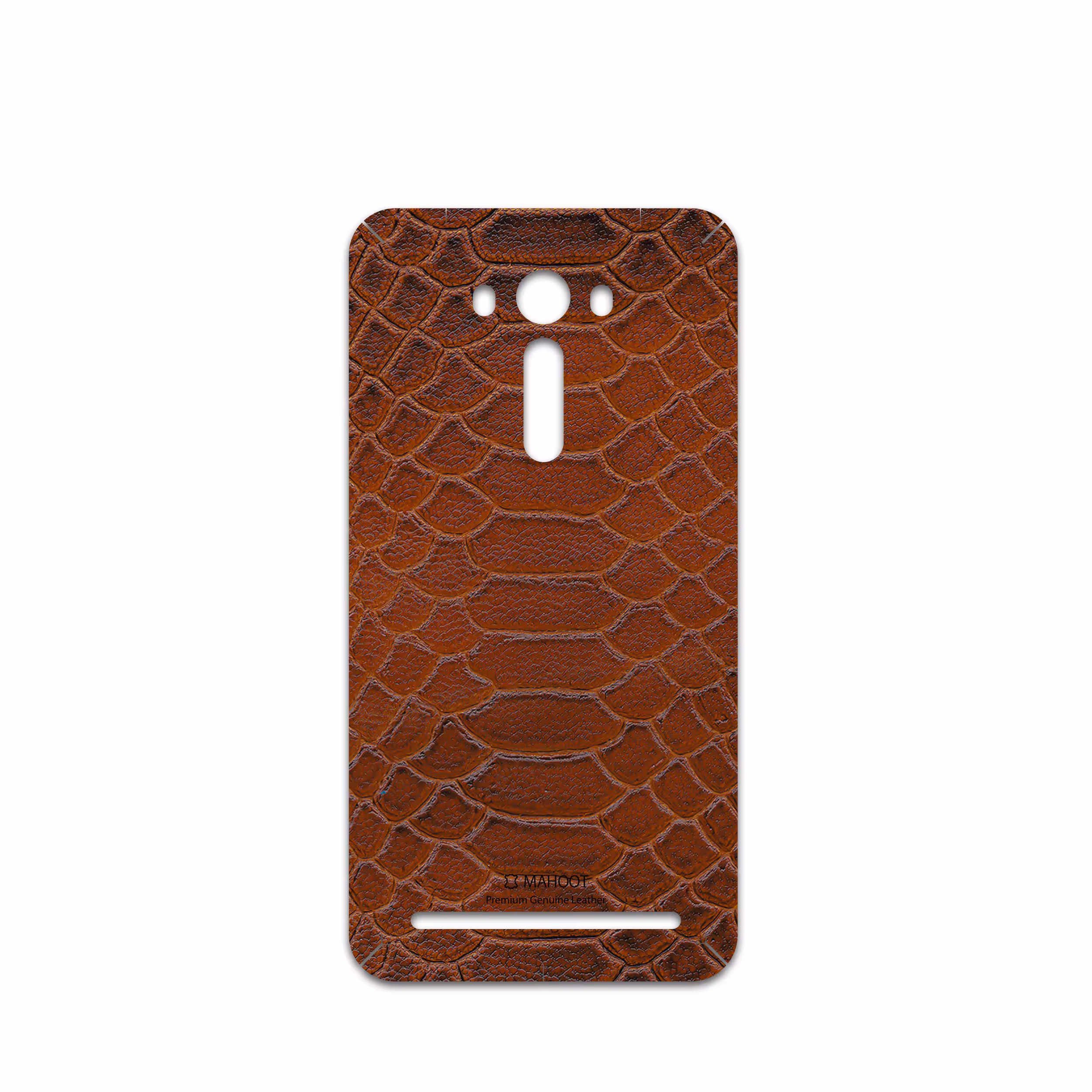 برچسب پوششی ماهوت مدل Brown-Snake-Leather مناسب برای گوشی موبایل ایسوس Zenfone 2 Laser