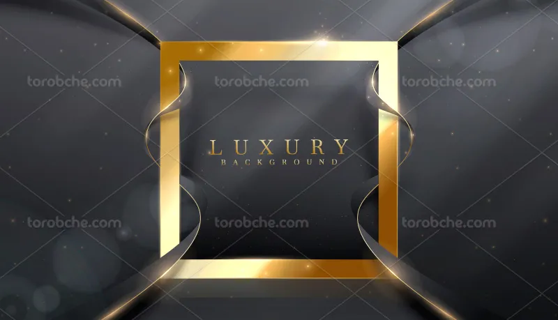 وکتور بک گراند لاکچری مشکی و طلایی | گرافیک با طعم تربچه