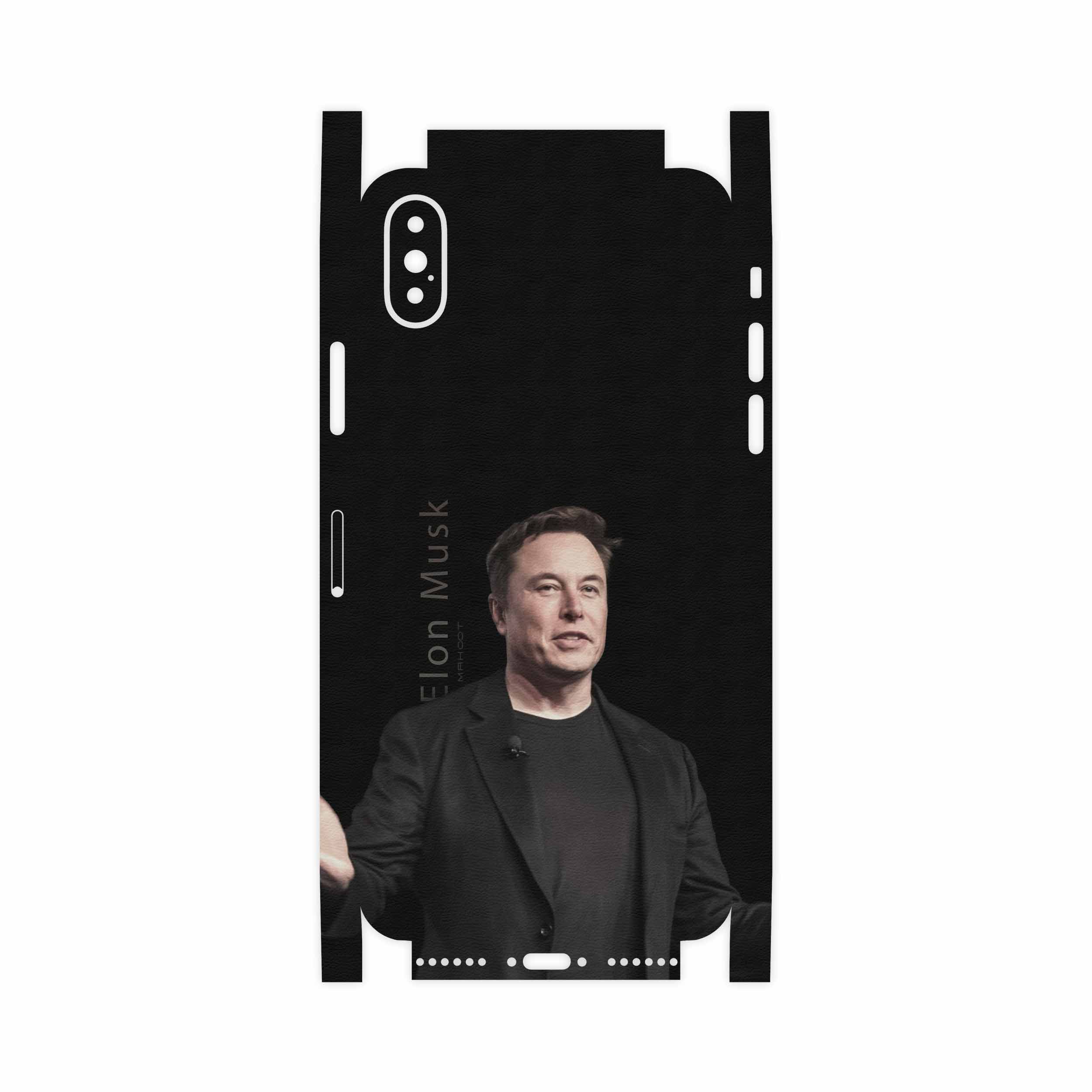برچسب پوششی ماهوت مدل Elon Musk-FullSkin مناسب برای گوشی موبایل اپل iPhone X