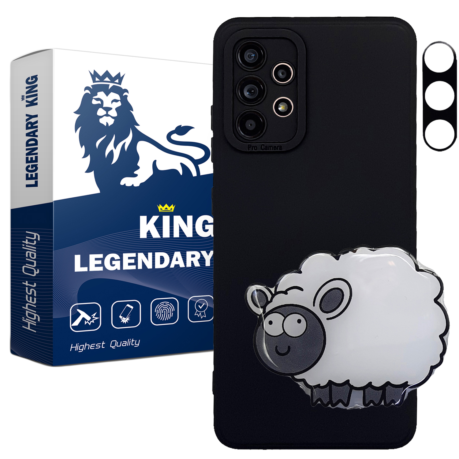   کاور لاین کینگ مدل ببعی مناسب برای گوشی موبایل سامسونگ Galaxy A13 4G به همراه پایه نگهدارنده و محافظ لنز