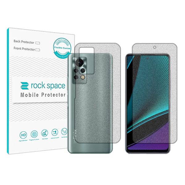 گلس صفحه نمایش و پشت گوشی اینفینیکس Note 11s مدل نانو هیدروژل مات برند راک اسپیس کد ss