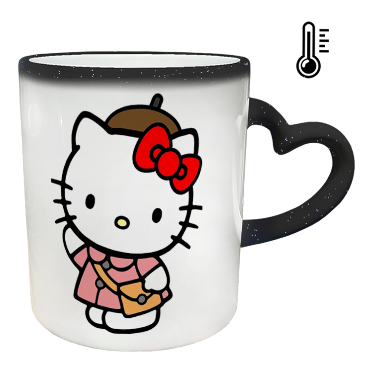 ماگ حرارتی مدل دسته قلبی اکلیلی طرح کیتی کد 54