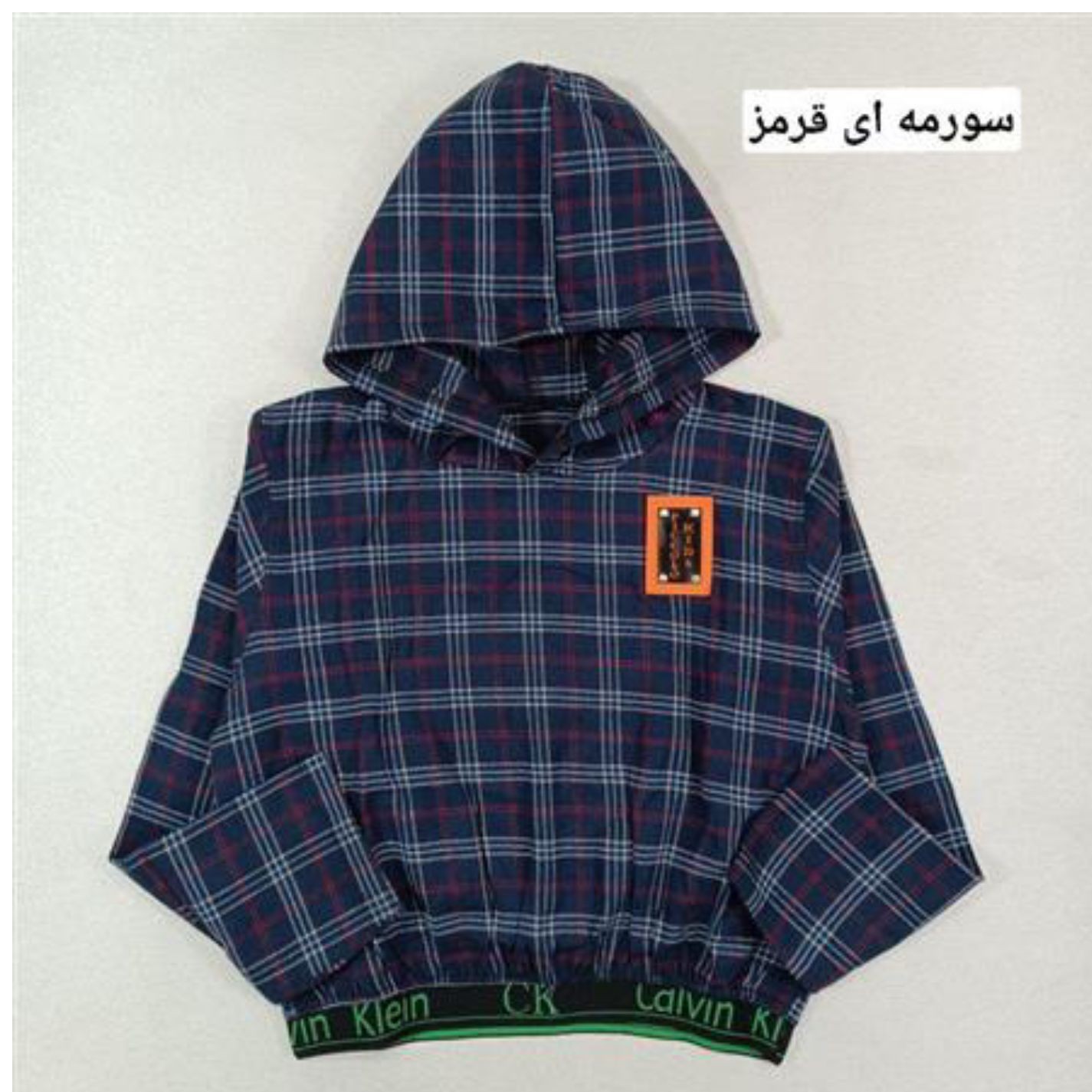 هودی کراپ چهارخونه دخترانه