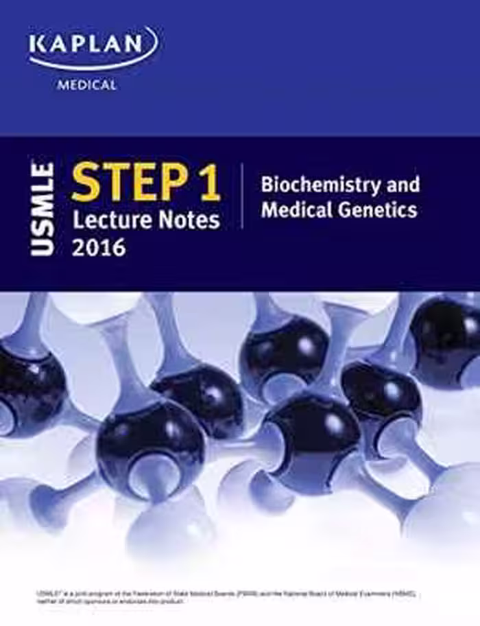 [PDF] دانلود کتاب Usmle Step 1 Lecture Notes 2016 - Biochemistry And Medical Genetics, 2015