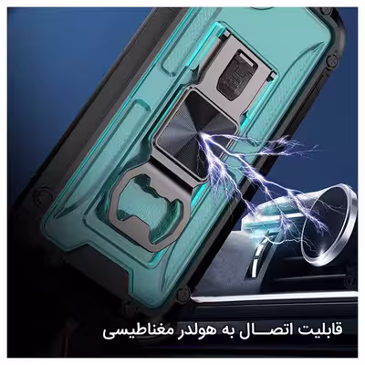 کاور آیرون من مدل Shock Proof مناسب برای گوشی موبایل اپل iPhone 13 Pro به همراه قلم لمسی