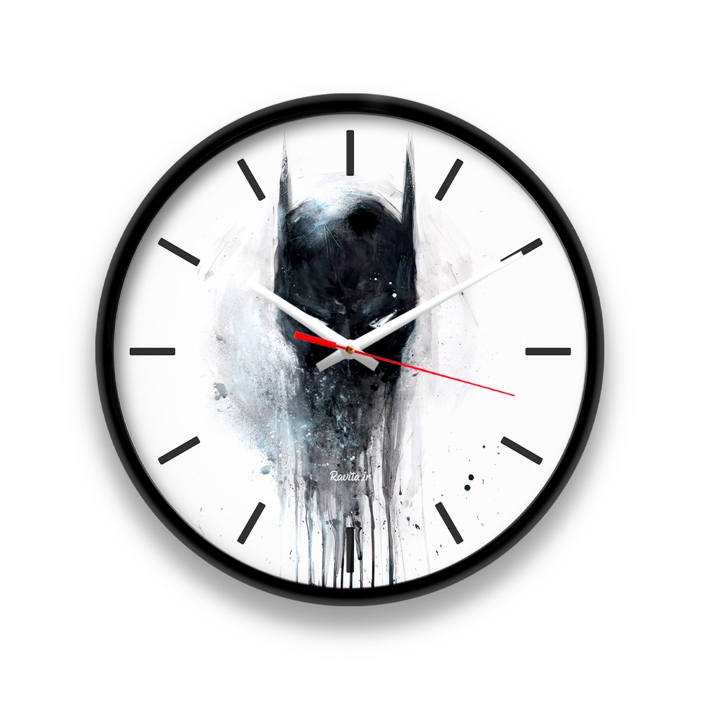 ساعت رومیزی راویتا مدل بتمن کد 3398 در رنگ های مشکی و سفید