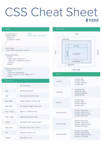 خرید و دانلود نسخه کامل کتاب CSS Cheat Sheet