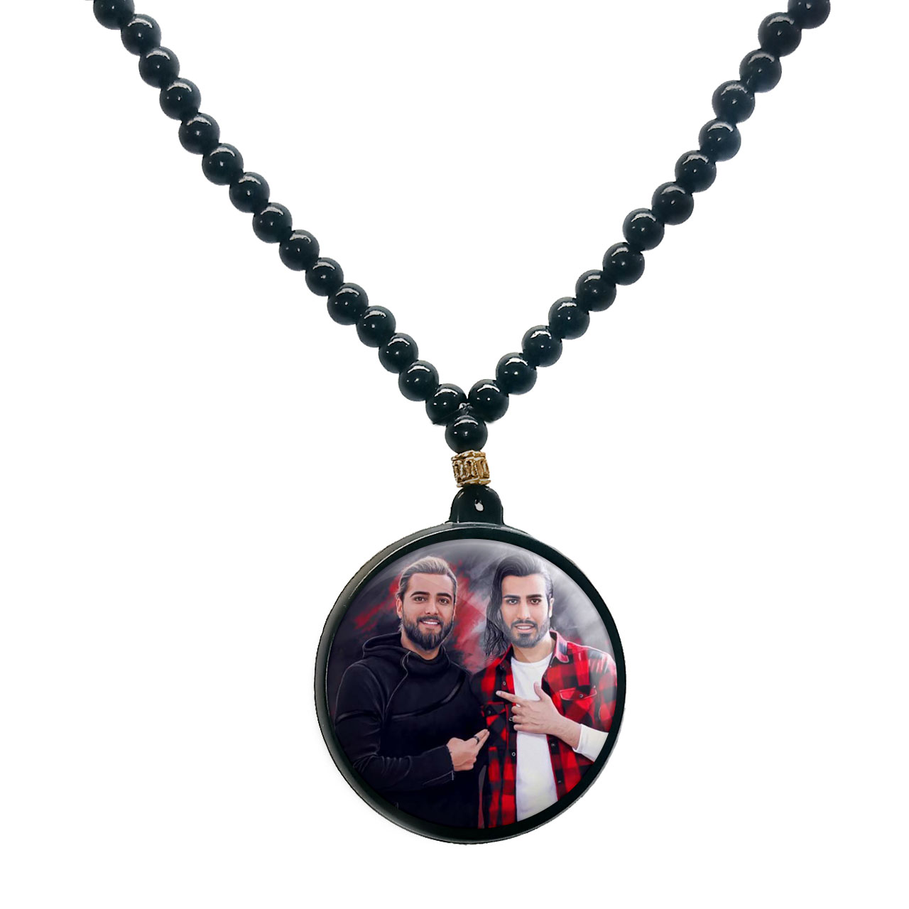 گردنبند پرمانه طرح ماکان بند کد pmd.8545 مدل دو طرفه