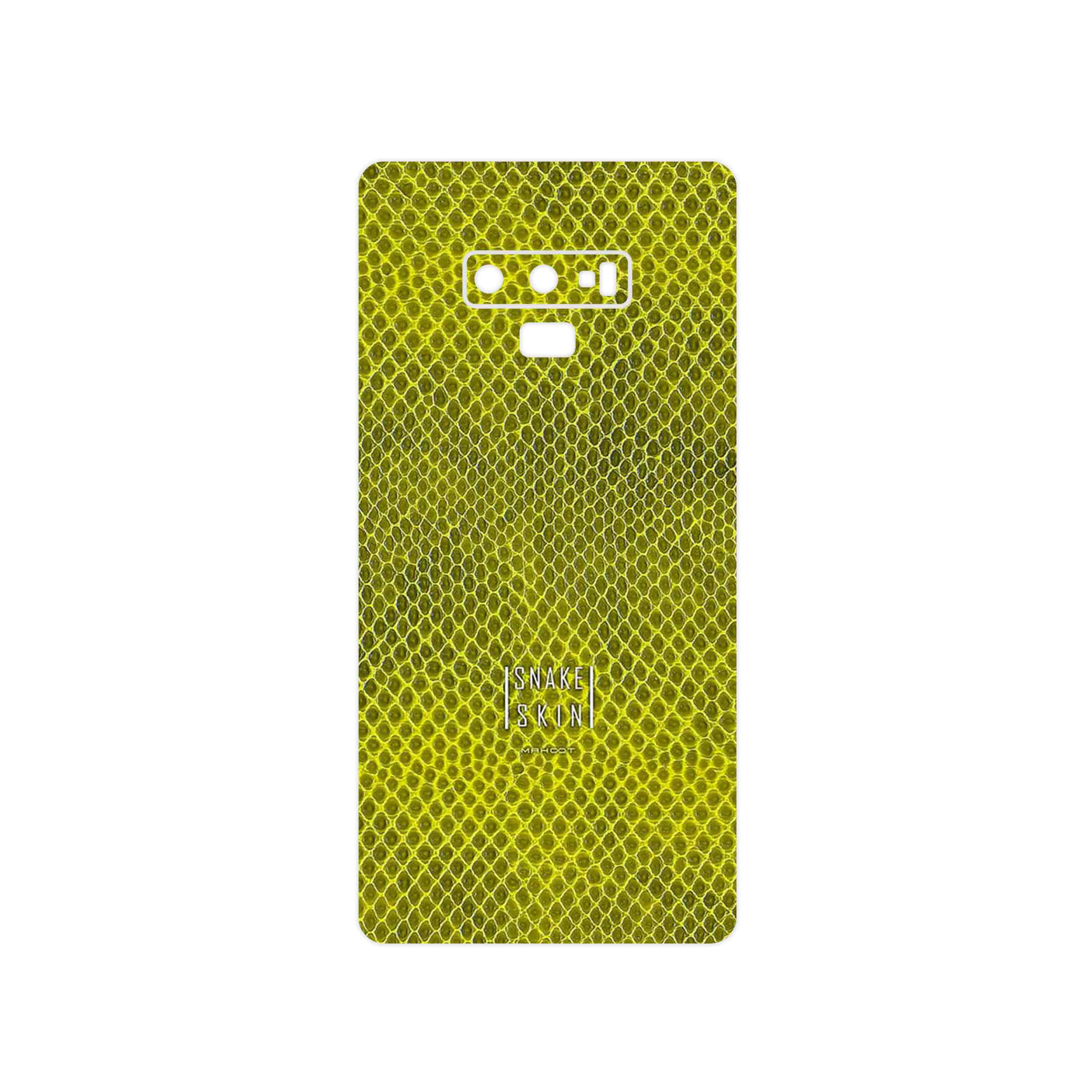 برچسب پوششی ماهوت مدل Yellow Snake Skin مناسب برای گوشی موبایل سامسونگ Galaxy Note 9