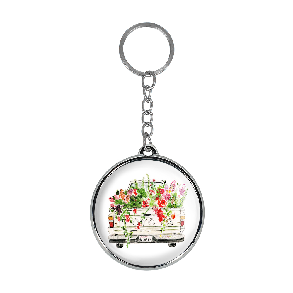 جاکلیدی خندالو طرح ماشین گل فروش مدل دوطرفه کد 52795280