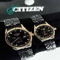خرید ست ساعت زنانه و مردانه سیتیزن اسپشیال کلاسیک موتور ژاپن کیفیت عالی رنگ ثابت کد 2117022 - ردگل