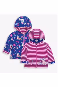 سویشرت قرمز زنانه برگشت پذیر کلاه دار آبی Claret Jojomamanbebe Next Baby