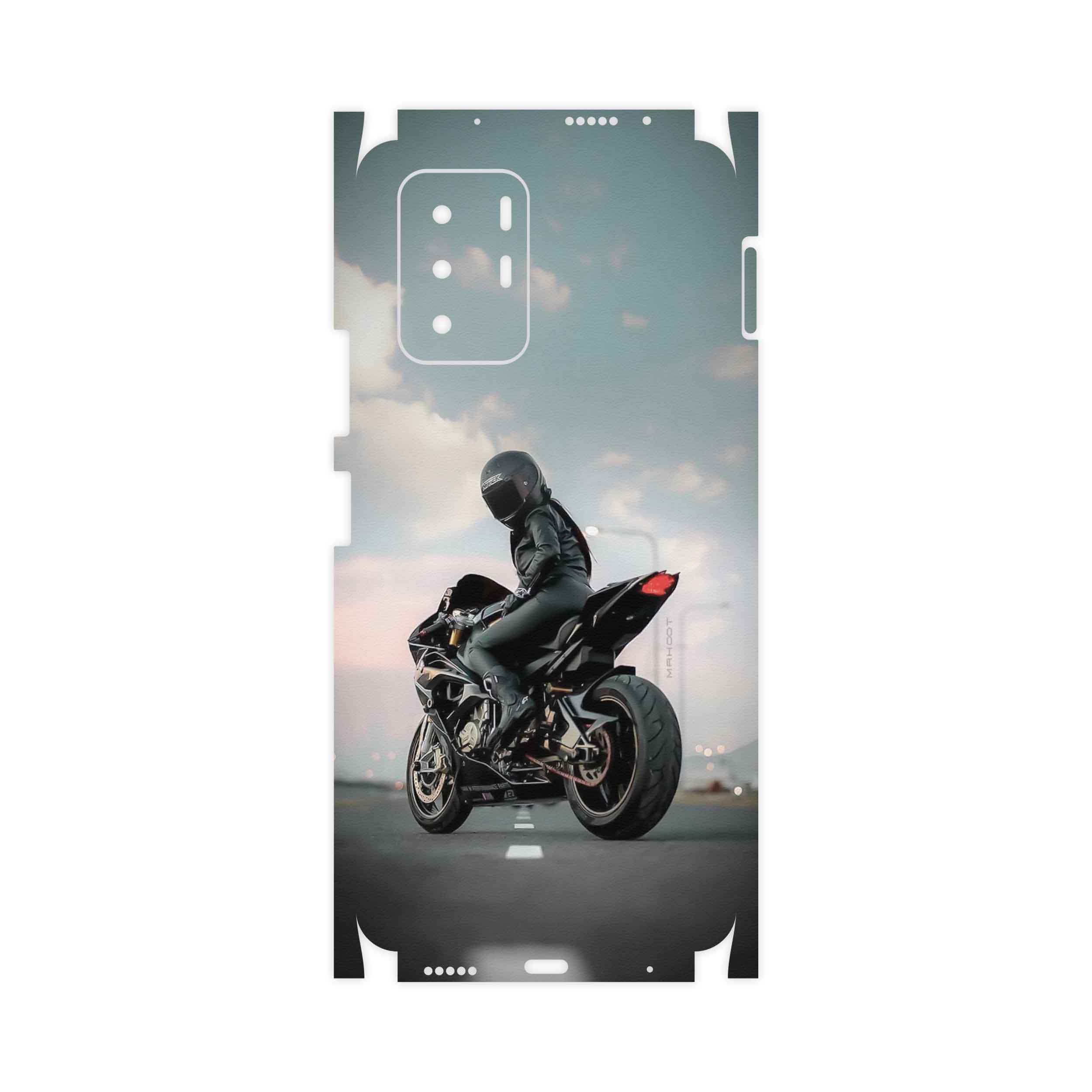 برچسب پوششی ماهوت مدل Motorcycling-FullSkin مناسب برای گوشی موبایل شیائومی Redmi Note 10 Pro (China)